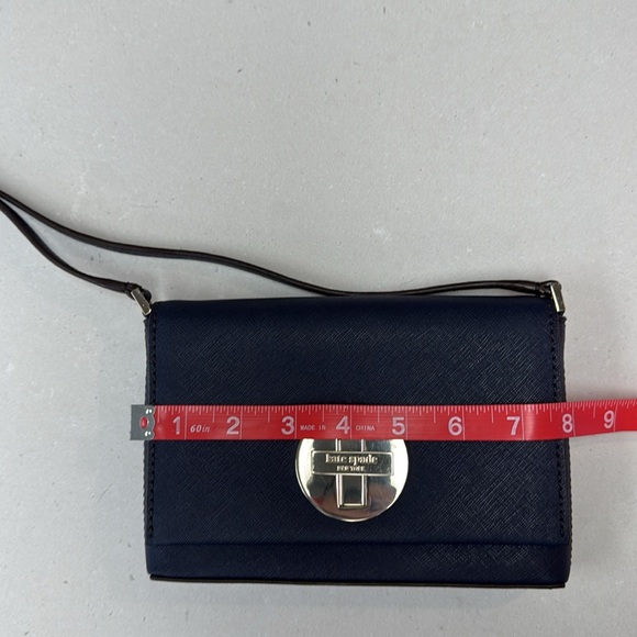 KATE SPADE ♠️ Clutch Crossbody Navy with Gold Hardware bag - Picture 7 of 9